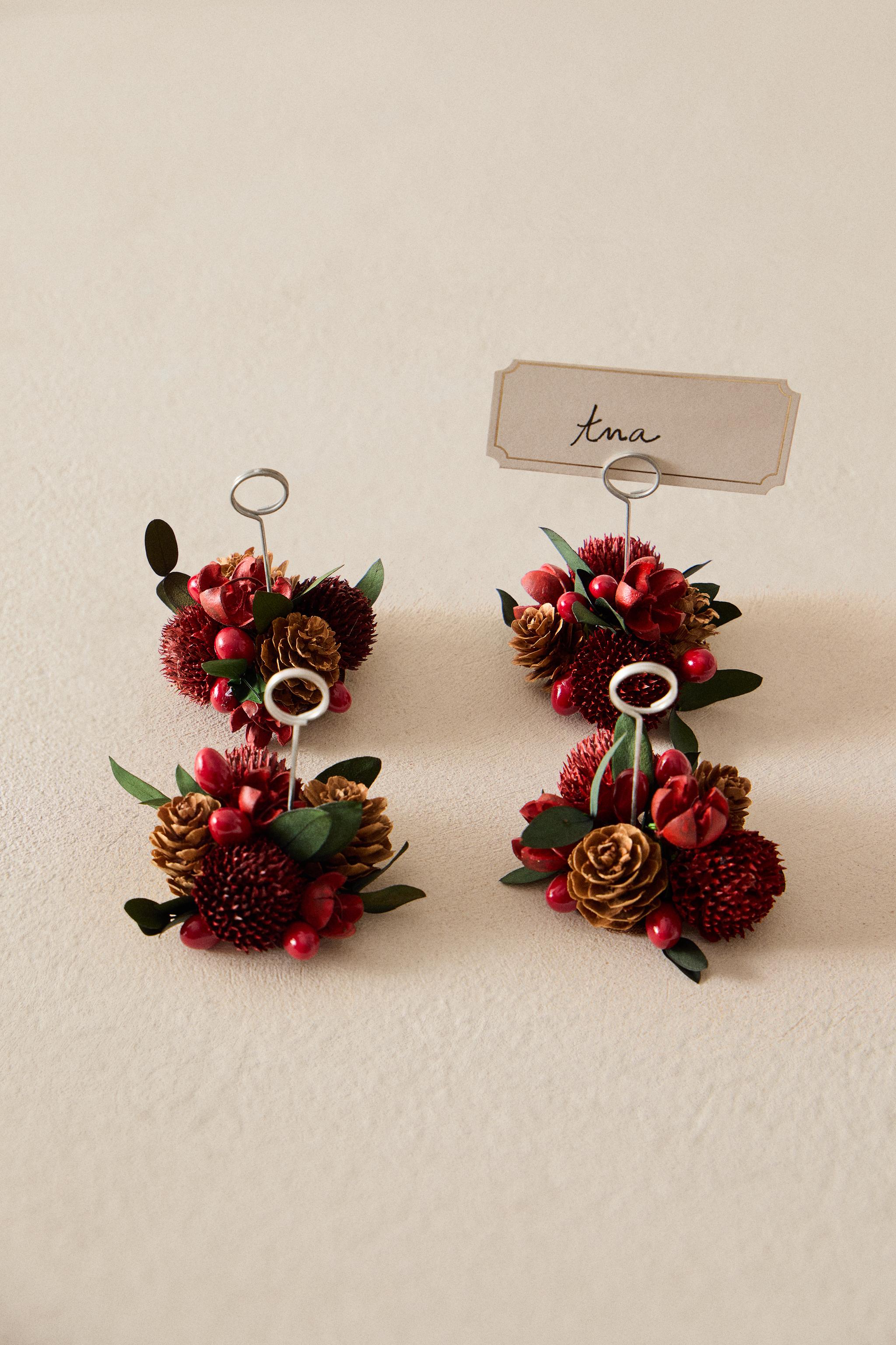 CHRISTMAS BOUQUET PLACEHOLDERS (SET OF 4)